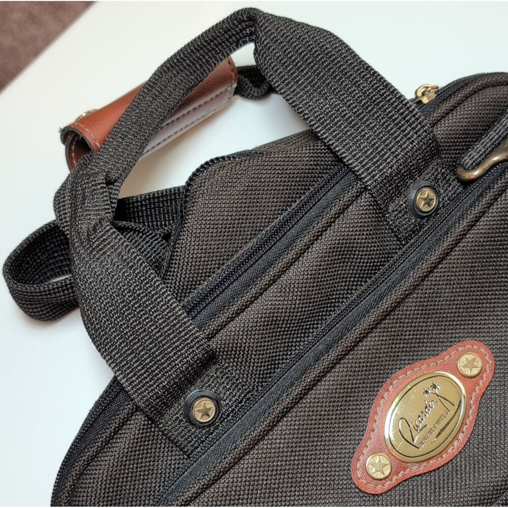 Ricardo Beverly Hills Big Sur Messenger Bag Black Nylon Locking Compartments - Picture 10 of 10